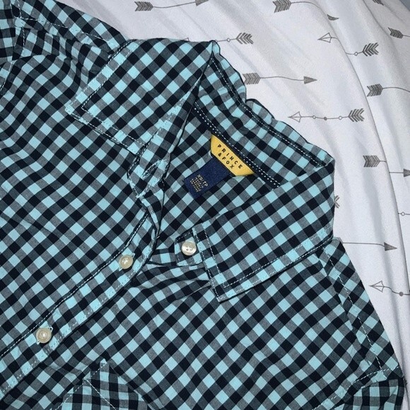 Aeropostale Prince & Fox Checkered Button Up Shirt - Picture 5 of 5